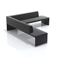 Modern Black Sectional Sofa Set With Modular Seating Modules And Sleek Design