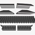 New Chinese Eaves Tile Eaves Combination 3d model