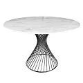 Marble Dining Table Negotiation Table Round Table Light Luxury Dining Table 3d model
