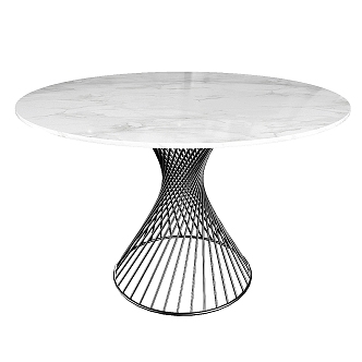 Marble Dining Table Negotiation Table Round Table Light Luxury Dining Table 3d model