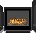 Modern Fireplace Collection Featuring Various Styles And Realistic Flame Effects 3d model