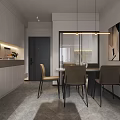 Modern Living Dining Room Interior With Beige Sofa Coffee Table Circular Chandelier And Abstract Artwork