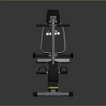 Black and Yellow Stationary Bike with Digital Display Adjustable Seat and Ergonomic Frame