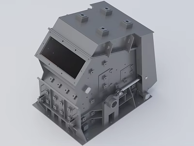 Industrial Crusher With Top Openings Front Feeding Port And Heavy Duty Structure 3d model