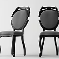 Elegant Accent Chairs With Black Frame Gray Upholstery And Curved Legs Design