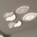 Sleek Modern Leaf Shaped Ceiling Lights With Soft Illumination And Elegant Design 3d model