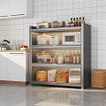 Large Capacity Kitchen Sideboard Cabinet With Frosted Glass Doors Organize Kitchenware And Small Kitchen Appliances