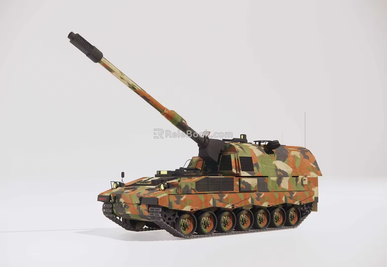 modern self-propelled howitzer 3d model