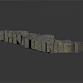 Curved Gray Stone Blocks Arrangement For Scenic Architectural Construction Elements