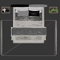 Modern Double Bed With Upholstered Headboard Neutral Bedding Wooden Nightstands And Light Gray Rug