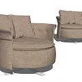 Modern Single Sofa Rotating Sofa 3d model