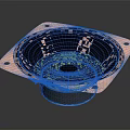 High Performance Commercial Speaker With Square Design Black Diaphragm And Pink Frame For Audio Applications