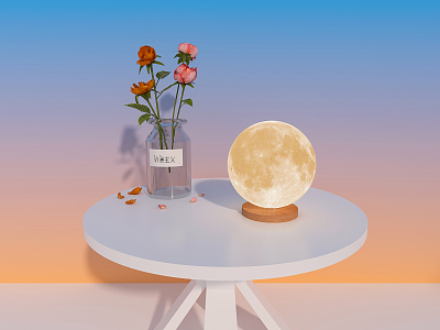 Modern Table Lamp Moon Decorative Table Lamp model