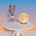 Modern Table Lamp Moon Decorative Table Lamp 3d model