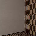 Geometric Pattern Wooden Floor Interior Design With Light Dark Tones And Natural Light