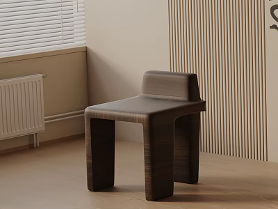 Modern Minimalist Nightstand with Wooden Frame and Drawer Storage Space 3d model