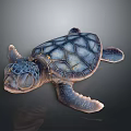 Modern Turtle Small Turtle Green Turtle Big Turtle Black Turtle 3d model