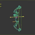 Crossbow Mechanical Crossbow Shift Bow and Arrow Shoot Far Equipment Weapons High-tech Crossbow 3d model