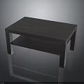 Modern Wooden Coffee Table With Two Shelves And Smooth Surface For Living Room
