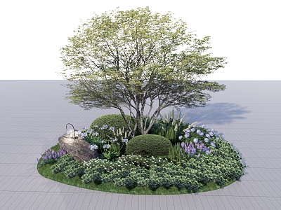 plant group arbor shrub group 3d model