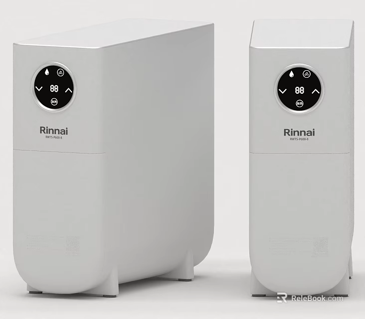 Modern Rinnai Kitchen Appliances With Digital Display White Design Two Units 3d model 