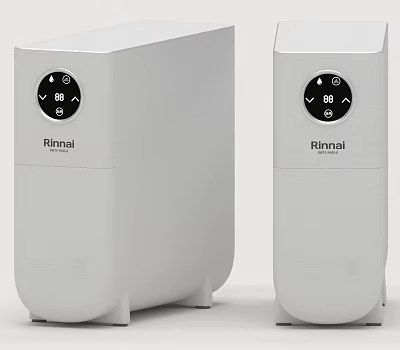Modern Rinnai Kitchen Appliances With Digital Display White Design Two Units 3d model