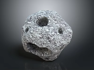 Wooden Stone Material With Natural Porous Surface And Rough Gray Texture 3d model