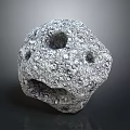 Wooden Stone Material With Natural Porous Surface And Rough Gray Texture