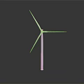 White Wind Turbine With Three Blades Standing For Renewable Energy Power Generation
