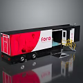 FORA Branded Mobile Service Vehicle With Red Black Exterior Access Door And Stairs