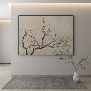 New Chinese Plant Painting Decorative Painting 3d model