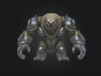 Bear Man Warrior Game Role 3d model Bear Man Warrior Game Role 3d model