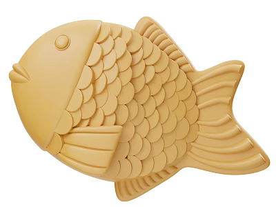 Yellow Fish Shaped Food Mold For Making Creative Desserts And Snacks 3d model