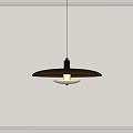 Modern Wooden Pendant Light with Brass Accent and White Glass Shade in Minimalist Interior