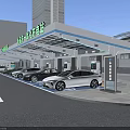 New Energy Charging Station With Canopy Multiple Electric Vehicles And Charging Piles