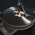 Premium Headphones Audio System With Turntable Vinyl Record For HiFi Music Playback