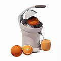 Electric Kitchen Juicer for Fresh Orange Juice with Whole Sliced Oranges