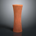 Wooden Stone Tall Decorative Vase With Natural Wood Grain Texture Design
