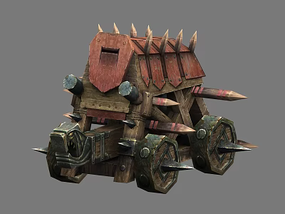 modern weapon organ wooden fence wooden railing armor barracks barracks war war machine 3d model