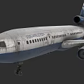 Weathered Blue And White Airliner With PERFECTION Lettering Engines And Landing Gear