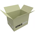 EMKATECH Equipment Packaging Open Cardboard Box With Flaps And Brand Logo