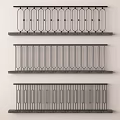 Modern Metal Railings With Various Vertical Bar Designs And Sleek Bases