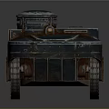 Rusty Military Tank With Metal Armor Top Hatch And Heavy Duty Structure