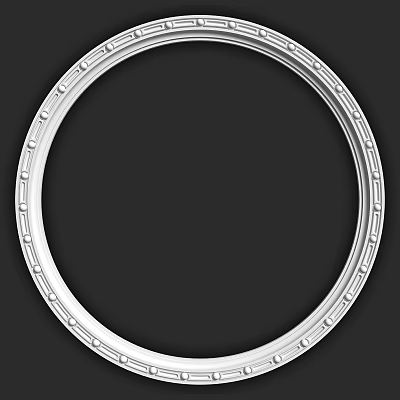 Elegant Circular Plaster Cornice With Detailed Decorative Patterns For Interior Wall Ceiling Decoration 3d model