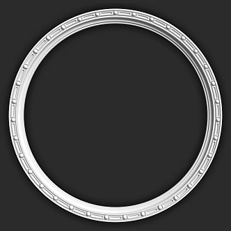 Gypsum circle of modern plaster line 3d model