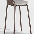 Stylish Modern Bar Stools With Curved Backs Wooden Metal Frames And Soft Padded Seats