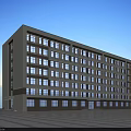 Modern Multi Storey Office Building With White And Brown Facade And Large Windows
