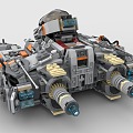 LEGO toy blocks fighter universe futuristic sci-fi warship aircraft 3d model