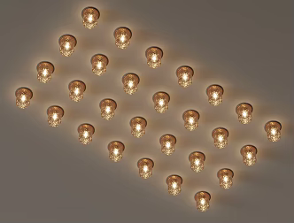 17 simple ceiling lamp crystal lamp 3d model