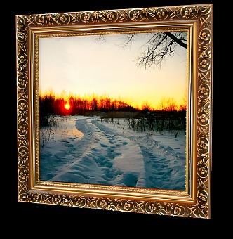 European-style photo frame 3d model